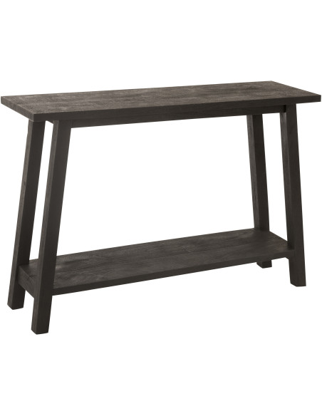 Console moderne Rectangulaire 1 étagère en Bois de manguier Noir Cylorn - 1
