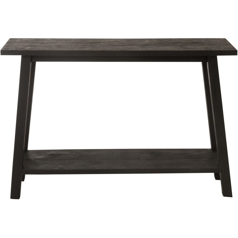 Console moderne Rectangulaire 1 étagère en Bois de manguier Noir Cylorn - 3
