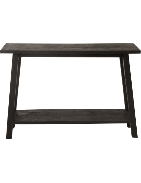 Console moderne Rectangulaire 1 étagère en Bois de manguier Noir Cylorn - 3