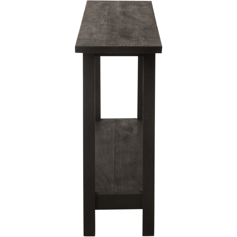 Console moderne Rectangulaire 1 étagère en Bois de manguier Noir Cylorn - 4