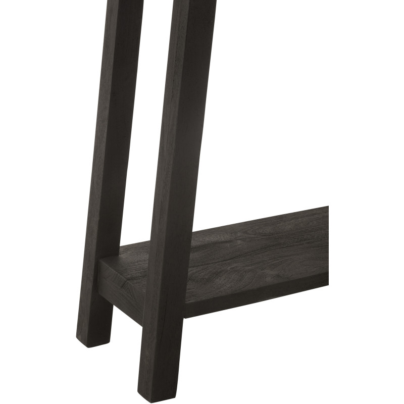 Console moderne Rectangulaire 1 étagère en Bois de manguier Noir Cylorn - 5