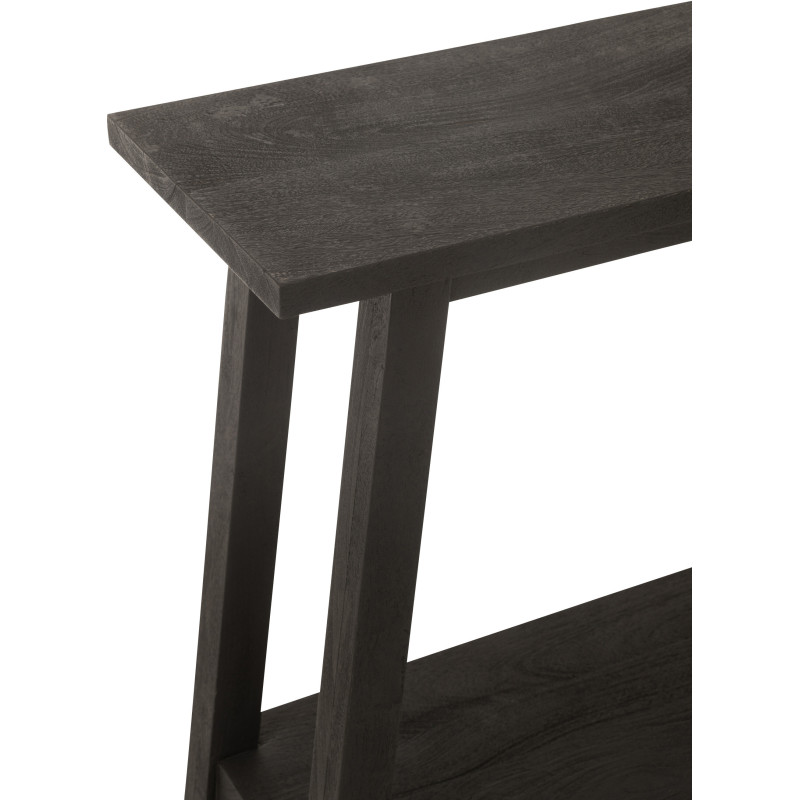 Console moderne Rectangulaire 1 étagère en Bois de manguier Noir Cylorn - 6