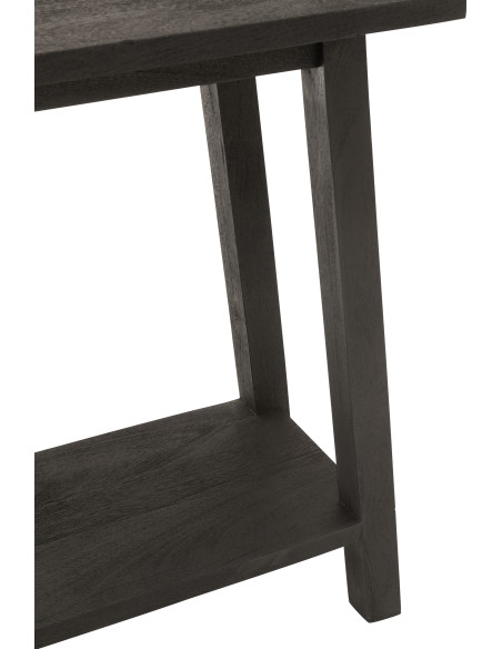 Console moderne Rectangulaire 1 étagère en Bois de manguier Noir Cylorn - 7