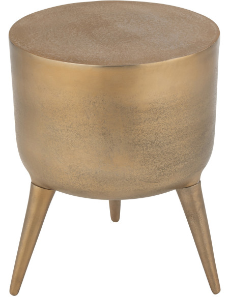 Table basse moderne Ronde en Métal Doré Fone - 1