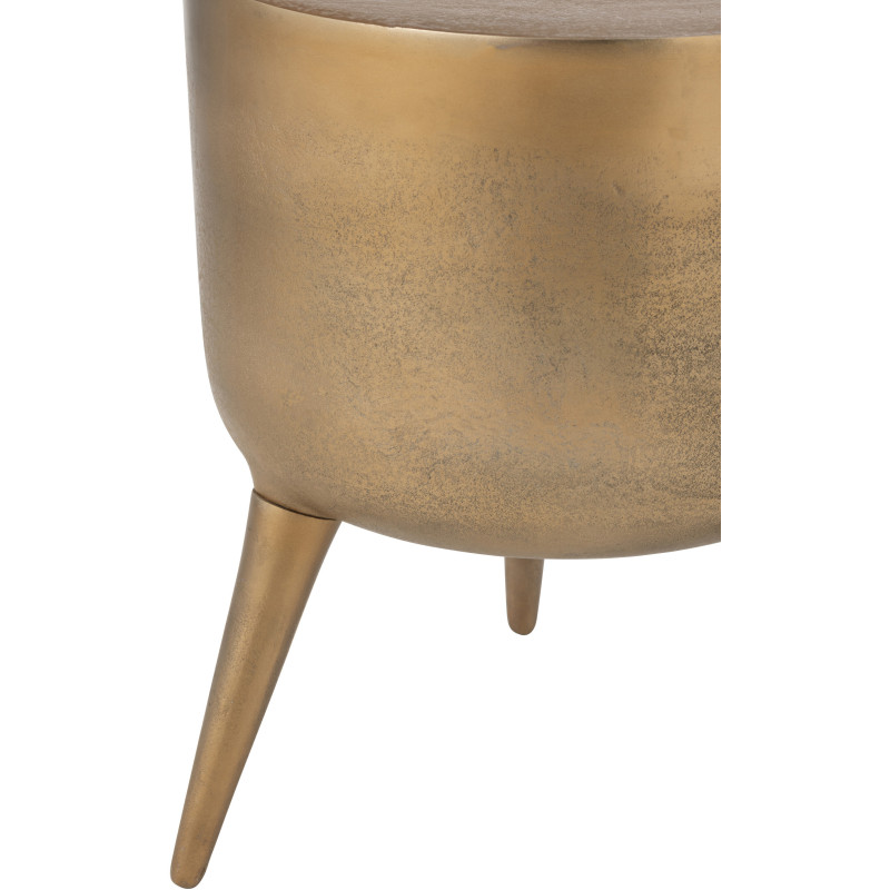 Table basse moderne Ronde en Métal Doré Fone - 2