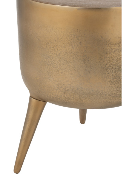 Table basse moderne Ronde en Métal Doré Fone - 2