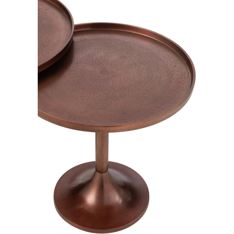 Table basse gigogne moderne Ronde en Métal Bronze Myreon (Lot de 2) - 5
