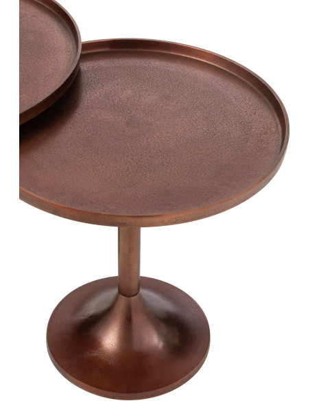 Table basse gigogne moderne Ronde en Métal Bronze Myreon (Lot de 2) - 5