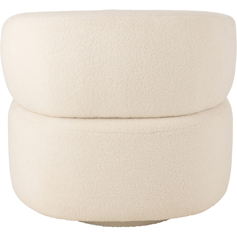 Fauteuil moderne rond en Tissu Blanc Bouclette Universe - 5