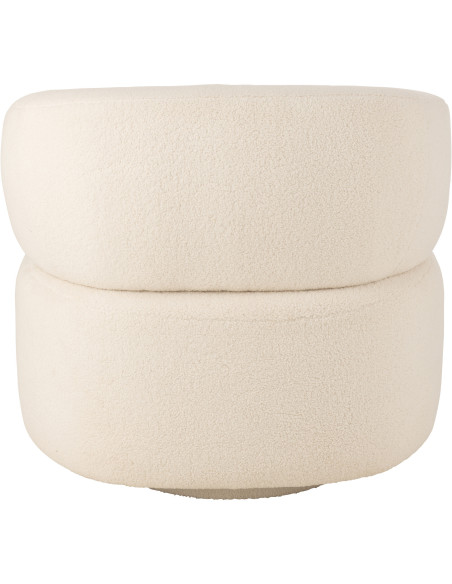 Fauteuil moderne rond en Tissu Blanc Bouclette Universe - 5