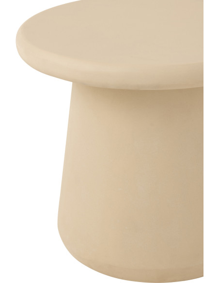 Table basse moderne Ronde en Bois Beige Ram - 2