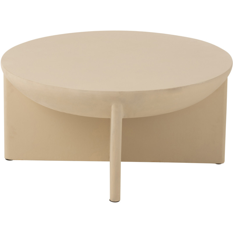 Table basse moderne Ronde en Bois de manguier Beige Halfy - 3