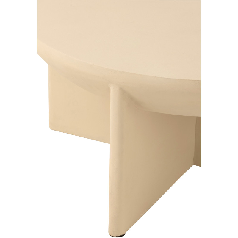 Table basse moderne Ronde en Bois de manguier Beige Halfy - 5