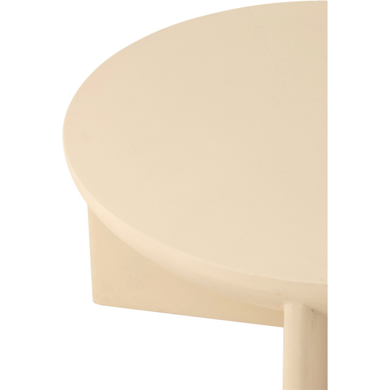 Table basse moderne Ronde en Bois de manguier Beige Halfy - 6