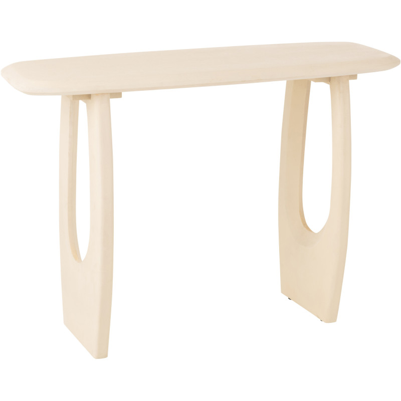 Console moderne Rectangulaire en Bois de manguier Beige Mark - 1