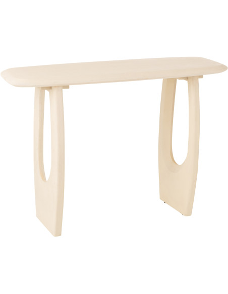 Console moderne Rectangulaire en Bois de manguier Beige Mark - 1