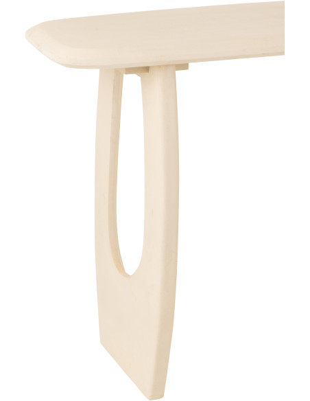 Console moderne Rectangulaire en Bois de manguier Beige Mark - 5