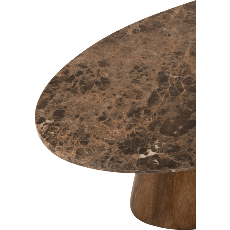 Table basse Ovale en Marbre Bois de manguier Marron Bryxor - 6