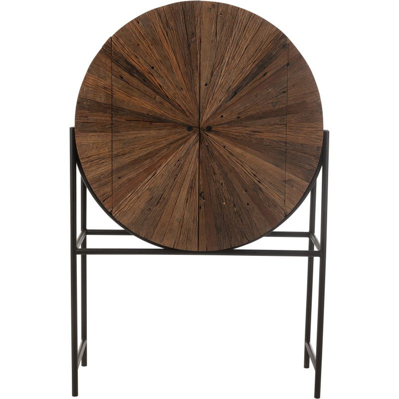 Buffet moderne Haut 2 portes en Bois recyclé Marron Métal Noir Shanil - 2