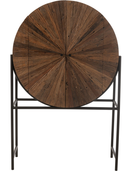 Buffet moderne Haut 2 portes en Bois recyclé Marron Métal Noir Shanil - 2