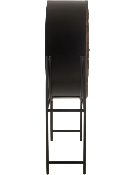 Buffet moderne Haut 2 portes en Bois recyclé Marron Métal Noir Shanil - 3