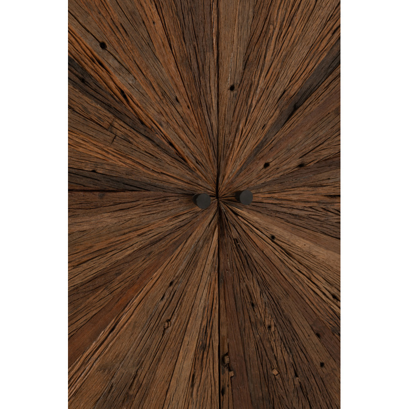 Buffet moderne Haut 2 portes en Bois recyclé Marron Métal Noir Shanil - 7