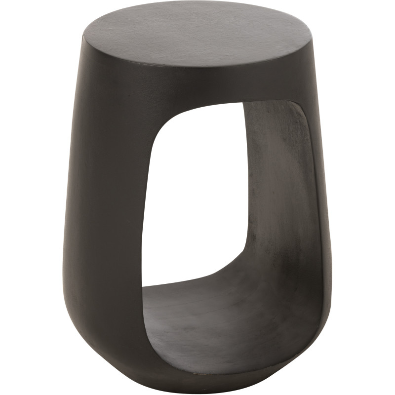 Table d'appoint moderne Ronde 1 niche en Bois de manguier Noir Pod - 1
