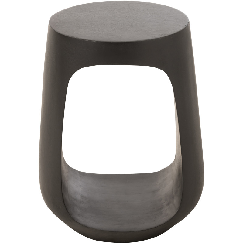 Table d'appoint moderne Ronde 1 niche en Bois de manguier Noir Pod - 2