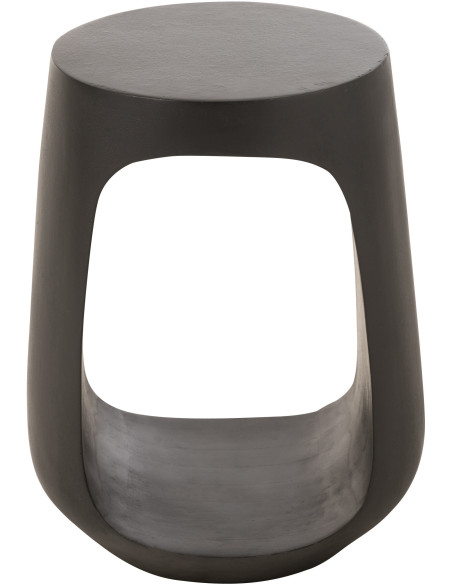 Table d'appoint moderne Ronde 1 niche en Bois de manguier Noir Pod - 2