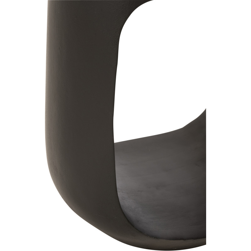 Table d'appoint moderne Ronde 1 niche en Bois de manguier Noir Pod - 4