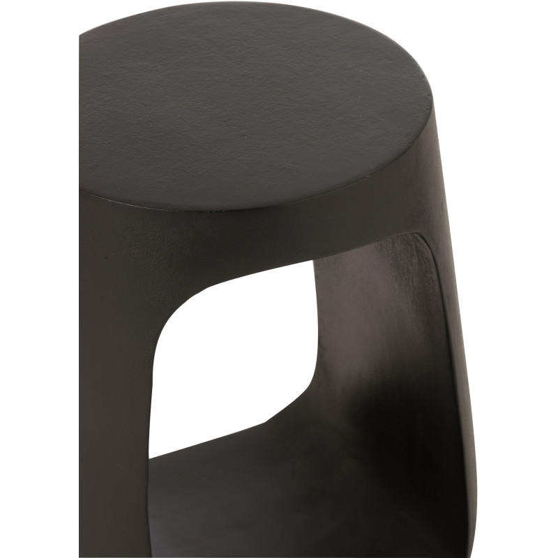 Table d'appoint moderne Ronde 1 niche en Bois de manguier Noir Pod - 5