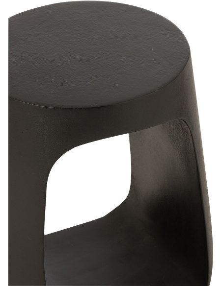 Table d'appoint moderne Ronde 1 niche en Bois de manguier Noir Pod - 5