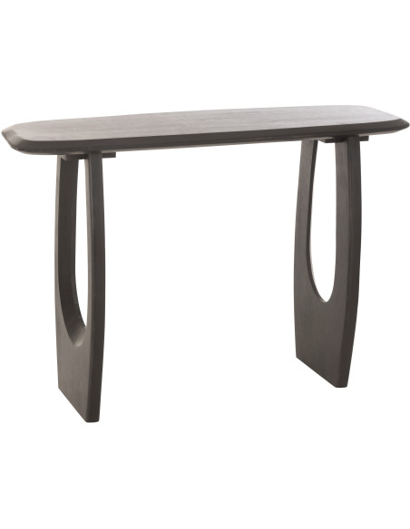 Console moderne Rectangulaire en Bois de manguier Noir Mark - 1