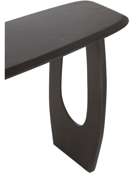 Console moderne Rectangulaire en Bois de manguier Noir Mark - 5