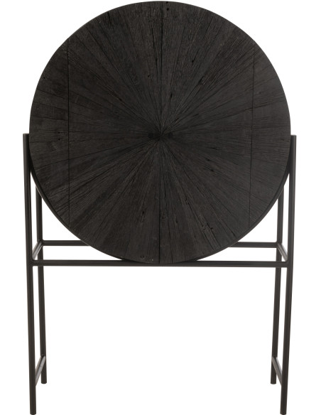 Buffet moderne Haut 2 portes en Bois recyclé Métal Noir Shanil - 2