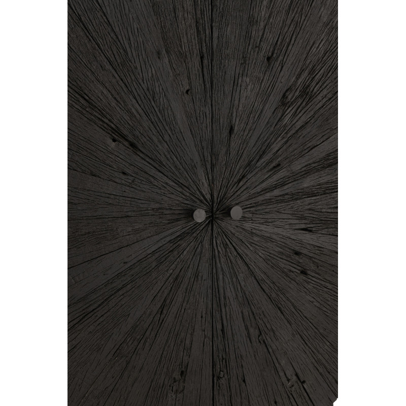 Buffet moderne Haut 2 portes en Bois recyclé Métal Noir Shanil - 7