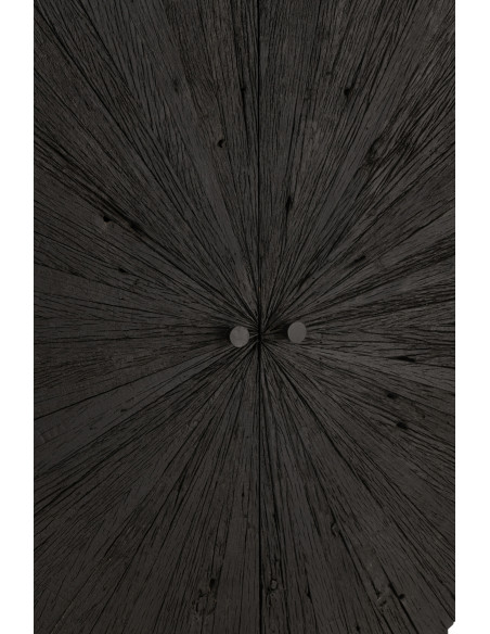 Buffet moderne Haut 2 portes en Bois recyclé Métal Noir Shanil - 7