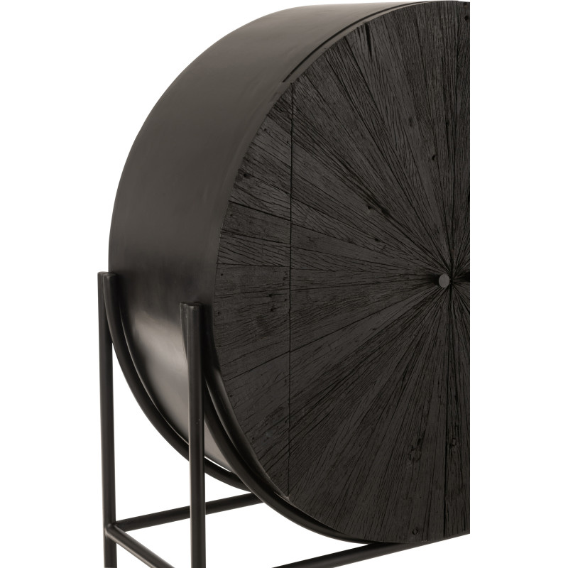 Buffet moderne Haut 2 portes en Bois recyclé Métal Noir Shanil - 8