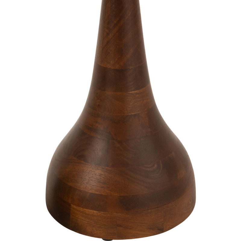 Table d'appoint gigogne moderne Ronde en Bois de manguier Marron Noir Paro (Lot de 2) - 3