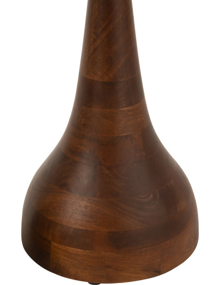 Table d'appoint gigogne moderne Ronde en Bois de manguier Marron Noir Paro (Lot de 2) - 3