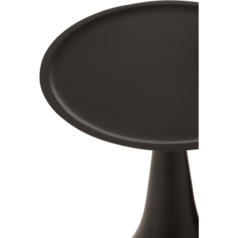 Table d'appoint gigogne moderne Ronde en Bois de manguier Marron Noir Paro (Lot de 2) - 5