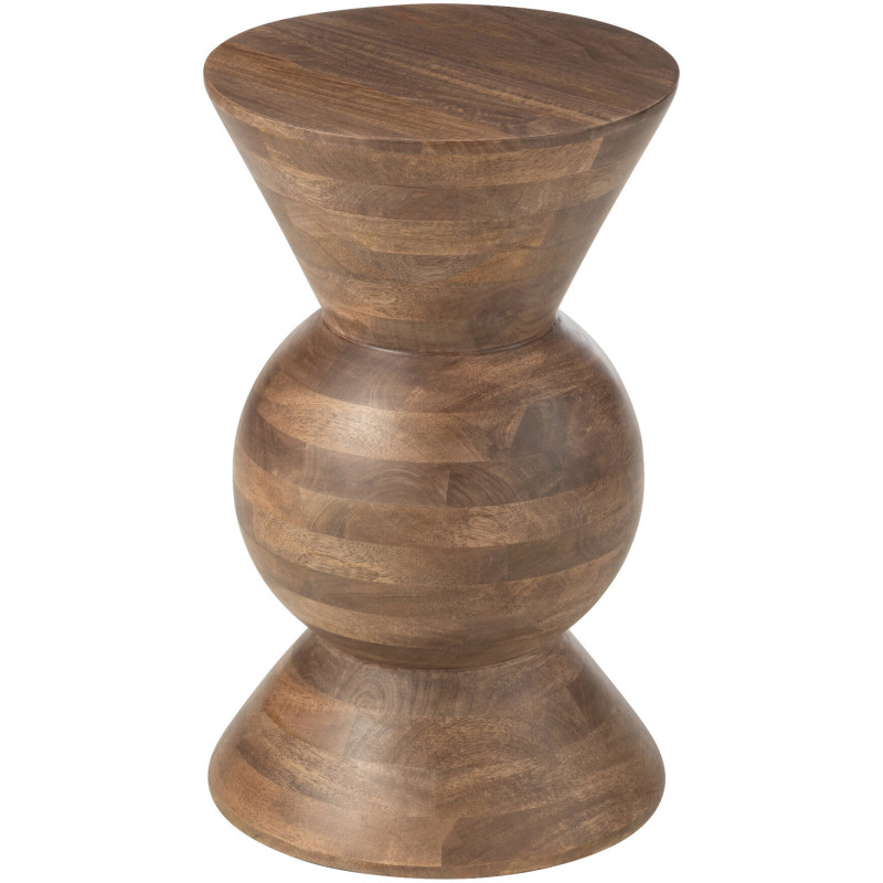 Table d'appoint moderne Ronde en Bois de manguier Marron Candy - 1