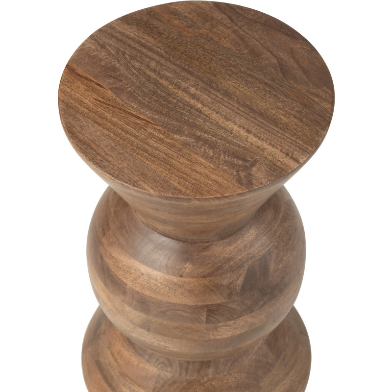 Table d'appoint moderne Ronde en Bois de manguier Marron Candy - 4