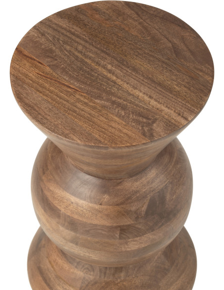 Table d'appoint moderne Ronde en Bois de manguier Marron Candy - 4