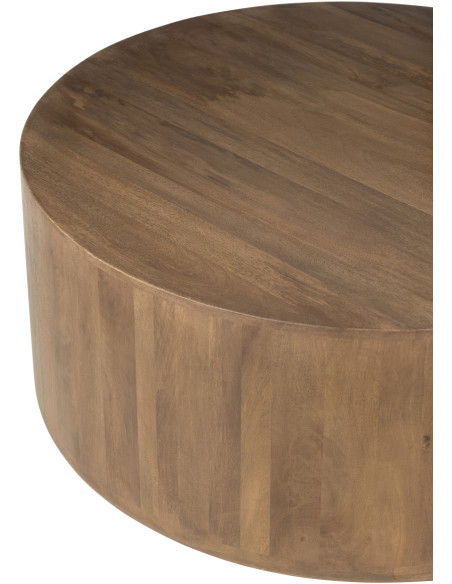 Table basse moderne Ronde en Bois de manguier Marron Toge (Lot de 2) - 5