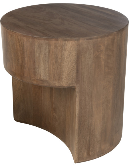 Table basse moderne Ronde en Bois de manguier Marron Toge (Lot de 2) - 7