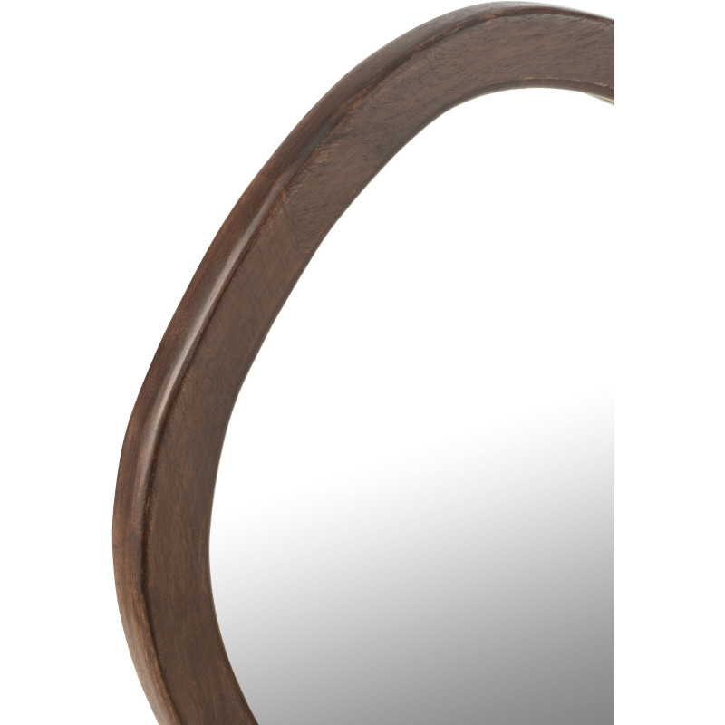 Miroir moderne Mural Irrégulier 40x39 en Bois de manguier Marron Whisp - 3