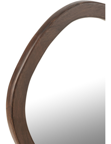 Miroir moderne Mural Irrégulier 40x39 en Bois de manguier Marron Whisp - 3