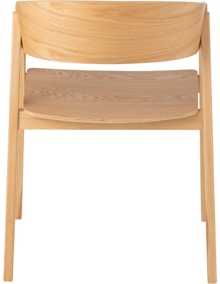 Fauteuil de table moderne en Bois de frêne Corde Naturel Naga - 4