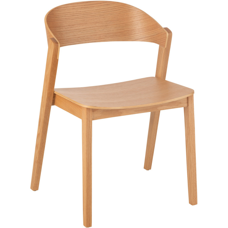 Chaise moderne en Bois de chêne Naturel Laga - 1